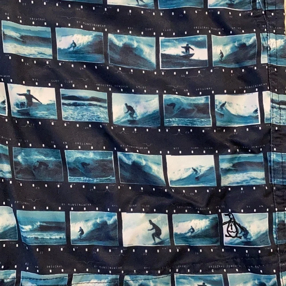 Original Penguin Swim Trunks Size 32 Waist - Picture 2 of 3